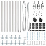 Fence Posts Manual 13 pcs Silver 32mm 110 cm Galvanised steel 42004321