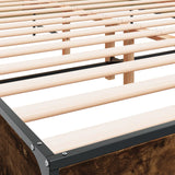 Bed Frame without Mattress Smoked Oak 140x190 cm 3280034