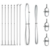 Fence Posts Manual 7 pcs Silver 32mm 150 cm Galvanised steel 42004324