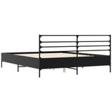 Bed Frame without Mattress Black 150x200 cm King Size 3280047