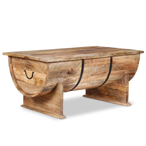 ZNTS Coffee Table Solid Mango Wood 88x50x40 cm 243977