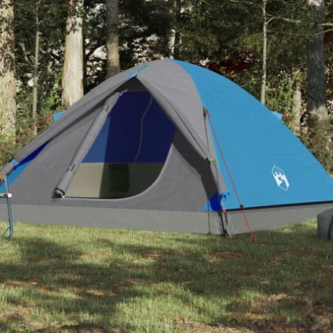 ZNTS Camping Tent Dome 3-Person Blue Waterproof 94410