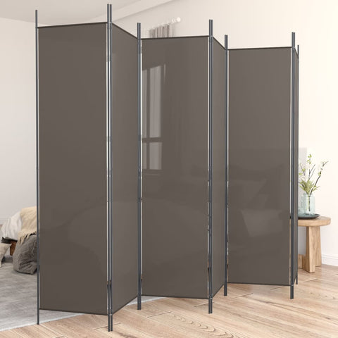 ZNTS 6-Panel Room Divider Anthracite 300x220 cm Fabric 350208
