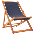 ZNTS Folding Beach Chairs 2 pcs Blue Fabric 3214492