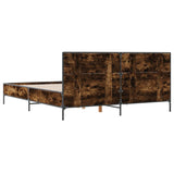 Bed Frame without Mattress Smoked Oak 140x190 cm 3280034