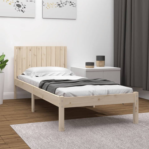 ZNTS Bed Frame Solid Wood Pine 100x200 cm 3104403