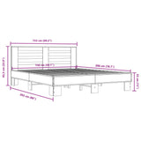 Bed Frame without Mattress Black 150x200 cm King Size 3280097
