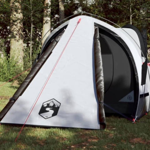 ZNTS Camping Tent Dome 2-Person White Blackout Fabric Waterproof 94342