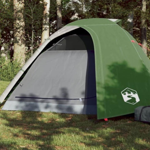 ZNTS Camping Tent Dome 4-Person Green Waterproof 94335