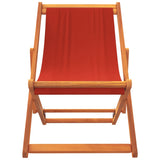 ZNTS Folding Beach Chairs 2 pcs Red Fabric 3214491