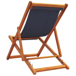 ZNTS Folding Beach Chairs 2 pcs Blue Fabric 3214492