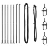 Fence Posts Manual 7 pcs Grey 32mm 150 cm Galvanised steel 42004308