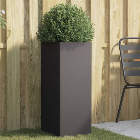 ZNTS Planter Black 32x29x75 cm Cold-rolled Steel 841571