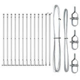 Fence Posts Manual 13 pcs Silver 32mm 50 cm Galvanised steel 42004315