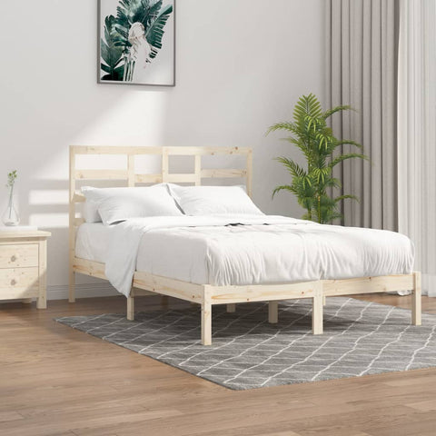 ZNTS Bed Frame Solid Wood 140x200 cm 3105795