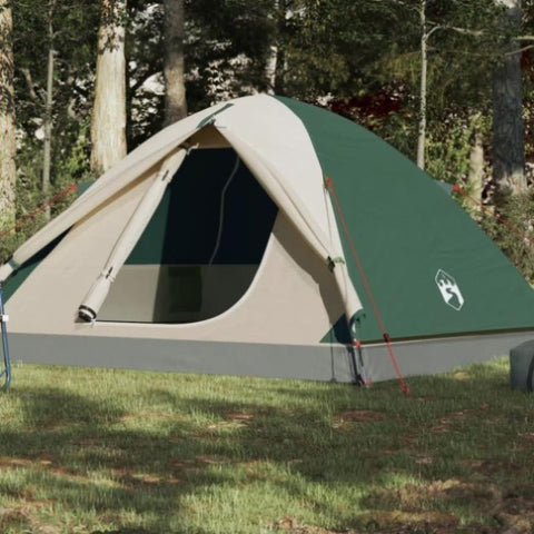 ZNTS Camping Tent Dome 6-Person Green Waterproof 94412