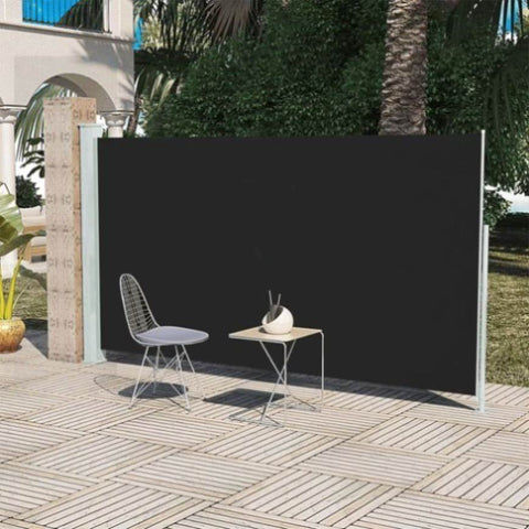ZNTS Patio Retractable Side Awning 160x300 cm Black 317880