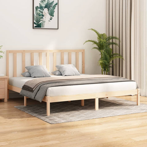 ZNTS Bed Frame Solid Wood Pine 180x200 cm Super King Size 3105175