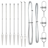 Fence Posts Manual 7 pcs Silver 32mm 170 cm Galvanised steel 42004278