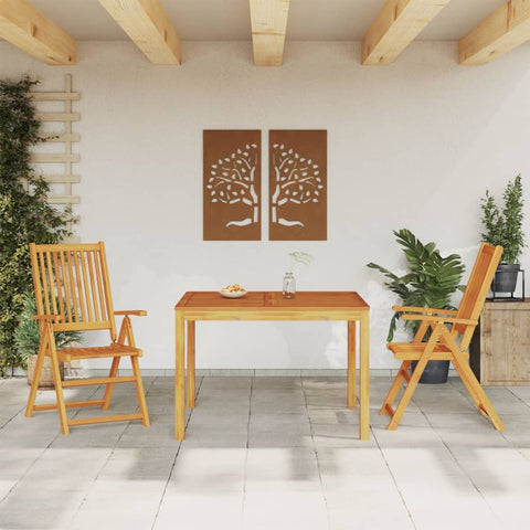 ZNTS 3 Piece Garden Dining Set Solid Wood Acacia 3295255
