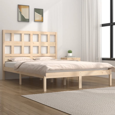 ZNTS Bed Frame Solid Wood Pine 160x200 cm 3104488
