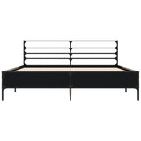 Bed Frame without Mattress Black 150x200 cm King Size 3280047