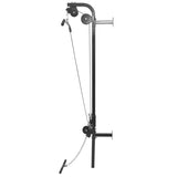 ZNTS Wall-mounted Power Tower with Barbell and Dumbbell Set 60.5 kg 275357