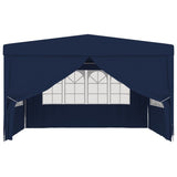 ZNTS Professional Party Tent with Side Walls 4x4 m Blue 90 g/m 48526
