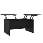 ZNTS Coffee Table Black 80x50x42.5 cm Engineered Wood 809729