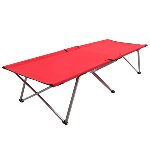 ZNTS Camping Bed 206x75x45 cm XXL Red 47726