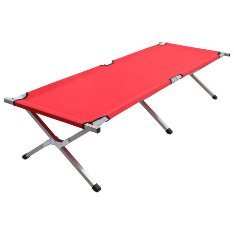 ZNTS Camping Bed 190x74x47 cm XL Red 47731