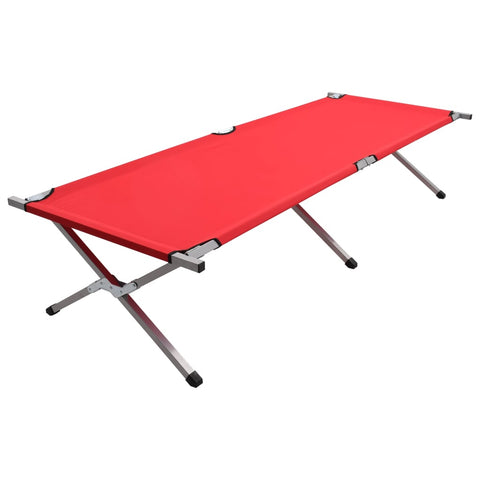 ZNTS Camping Bed 210x80x48 cm XXL Red 47736