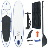 ZNTS Stand Up Paddle Board Set SUP Surfboard Inflatable Blue and White 92202