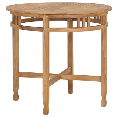 ZNTS Dining Table 80 cm Solid Teak Wood 49427