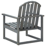 ZNTS Garden Sofa Chairs 2 pcs Grey Solid Acacia Wood 312419