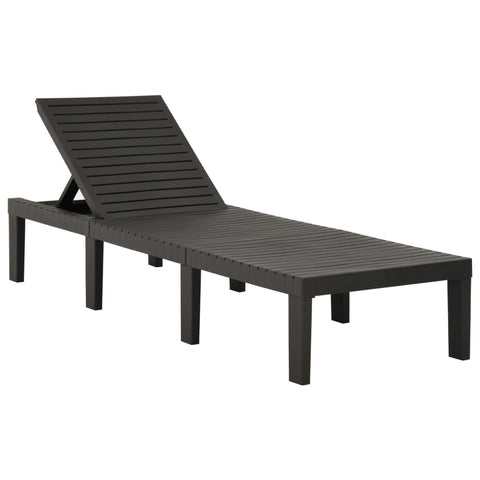 ZNTS Sun Lounger Plastic Anthracite 315827