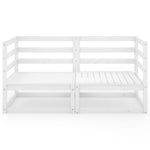 ZNTS Garden 2-Seater Sofa White Solid Pinewood 3075245