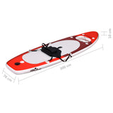 ZNTS Inflatable Stand Up Paddle Board Set Red 300x76x10 cm 93382