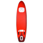 ZNTS Inflatable Stand Up Paddle Board Set Red 300x76x10 cm 93382