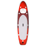 ZNTS Inflatable Stand Up Paddle Board Set Red 330x76x10 cm 93386