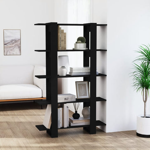 ZNTS Book Cabinet/Room Divider Black 100x30x160 cm 811530