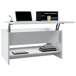 ZNTS Coffee Table White 80x50x40 cm Engineered Wood 809656