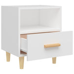ZNTS Bedside Cabinet White 40x35x47 cm 812006