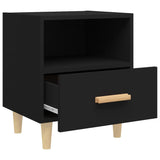 ZNTS Bedside Cabinet Black 40x35x47 cm 812008