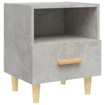 ZNTS Bedside Cabinet Concrete Grey 40x35x47 cm 812014