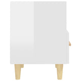 ZNTS Bedside Cabinet High Gloss White 40x35x47 cm 812018