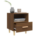 ZNTS Bedside Cabinet Brown Oak 40x35x47 cm 817301