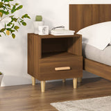 ZNTS Bedside Cabinet Brown Oak 40x35x47 cm 817301