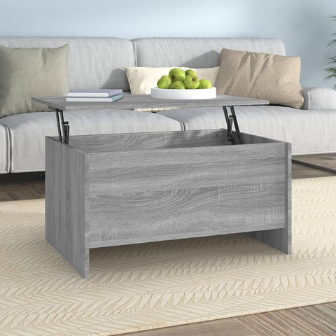 ZNTS Coffee Table Grey Sonoma 80x55.5x41.5 cm Engineered Wood 819270