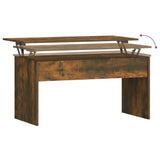 ZNTS Coffee Table Smoked Oak 102x50.5x52.5 cm Engineered Wood 819284